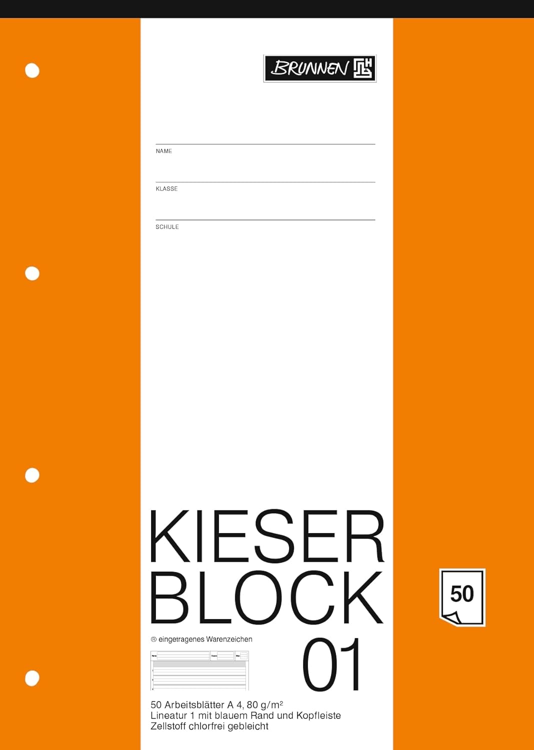 KIESER-Block Lineatur 1