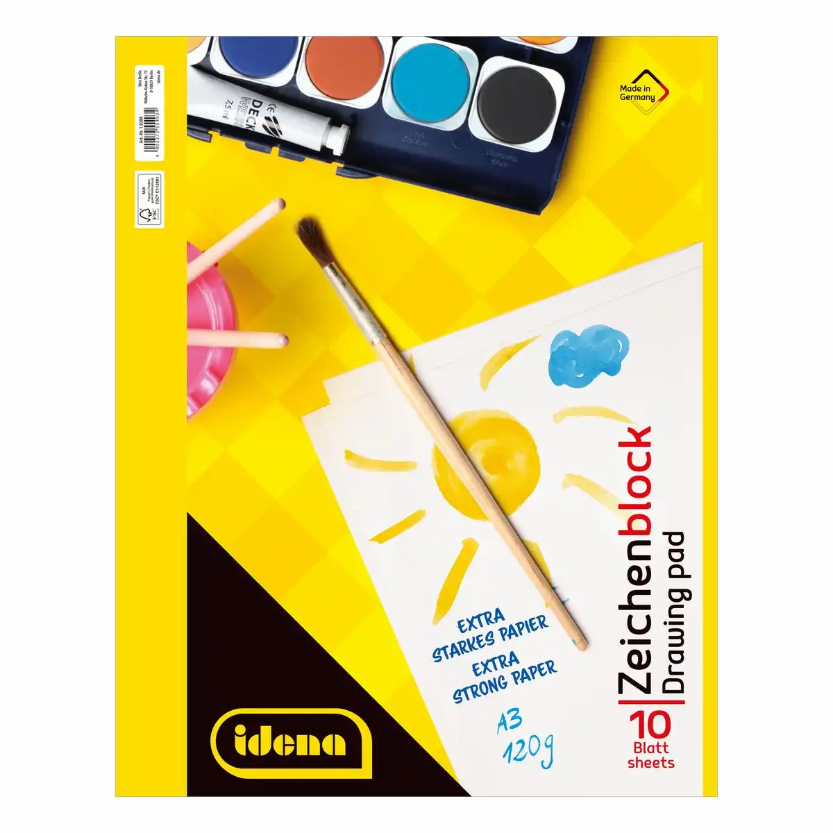 Idena Zeichenblock 10 Blatt 120g/m² DIN A3