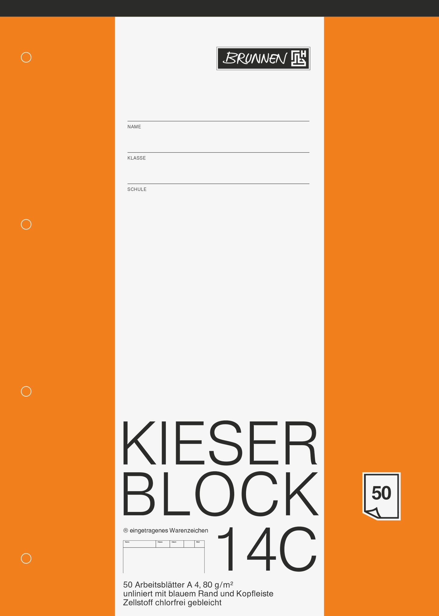 KIESER-Block Lineatur 20 / 14C