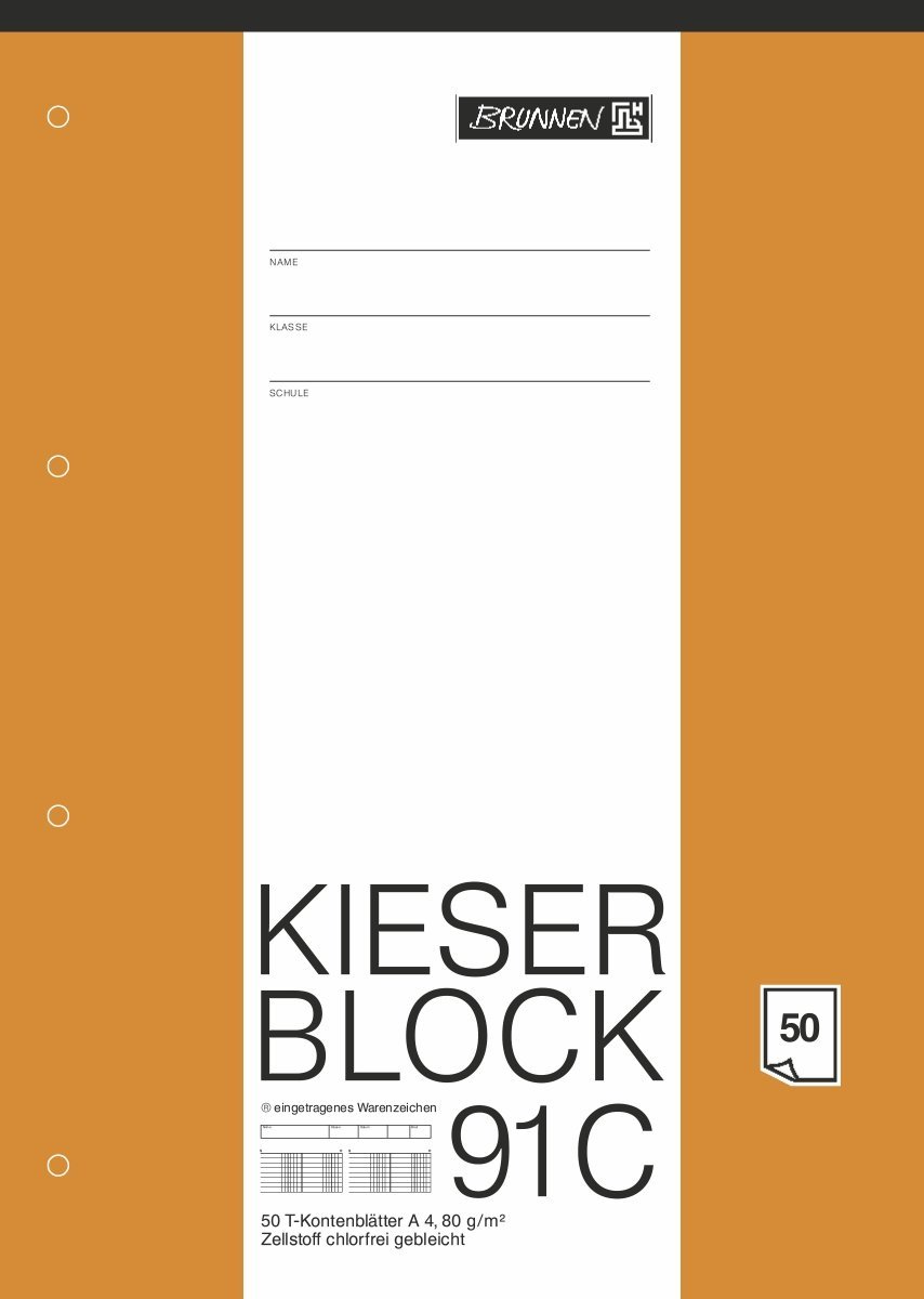 KIESER-Block T-Konten / 91C