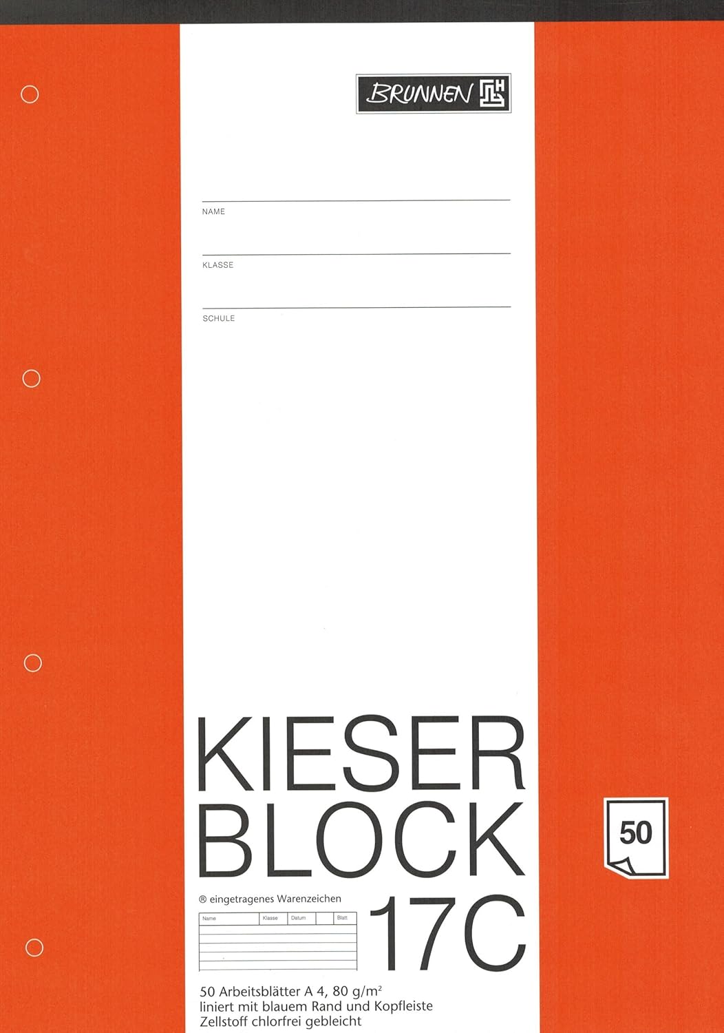 KIESER-Block 17C / Lineatur 21