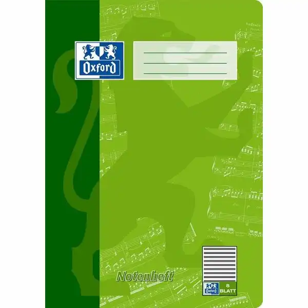 Oxford Notenheft 8 Blatt DIN A4