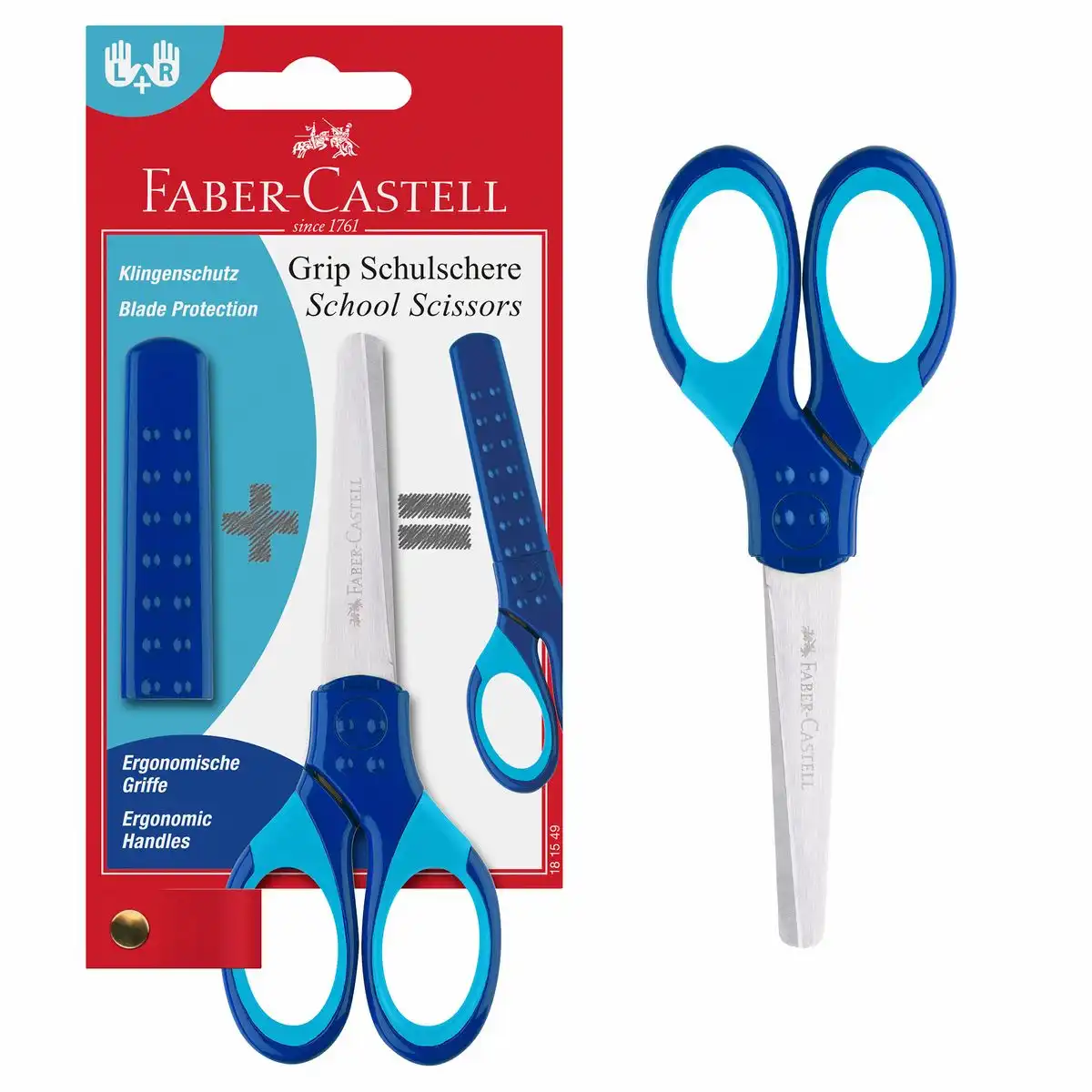FABER-CASTELL Schulschere Grip blau