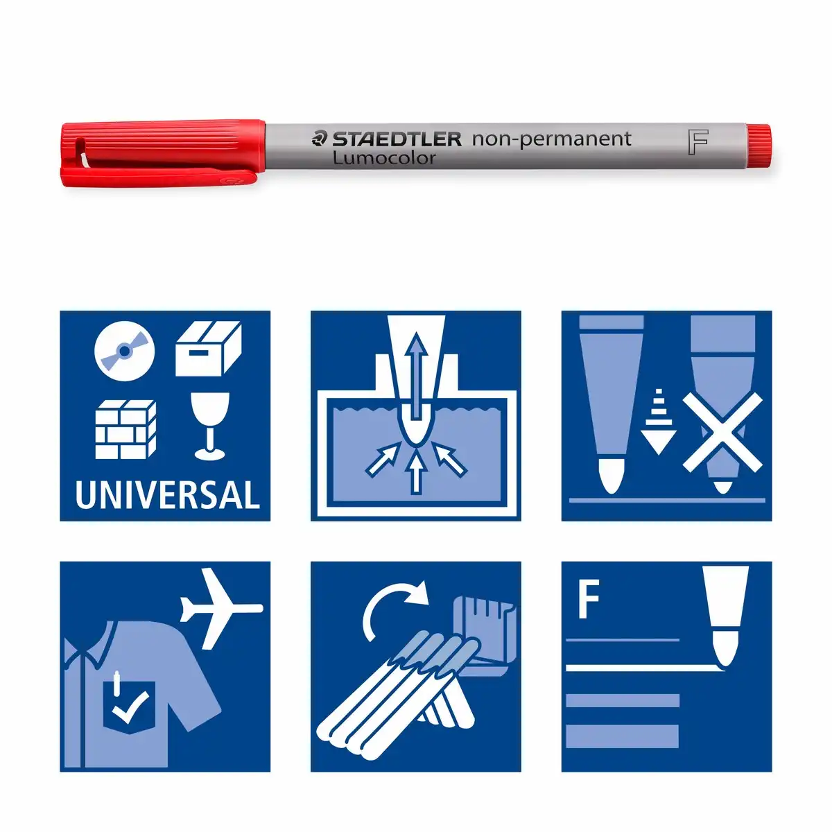 STAEDTLER Lumocolor Folienstift non-permanent F schwarz Kopie