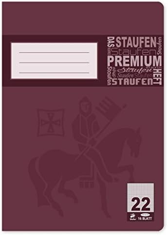 Staufen Premium Schulheft Lineatur 22 kariert 16 Blatt DIN A4