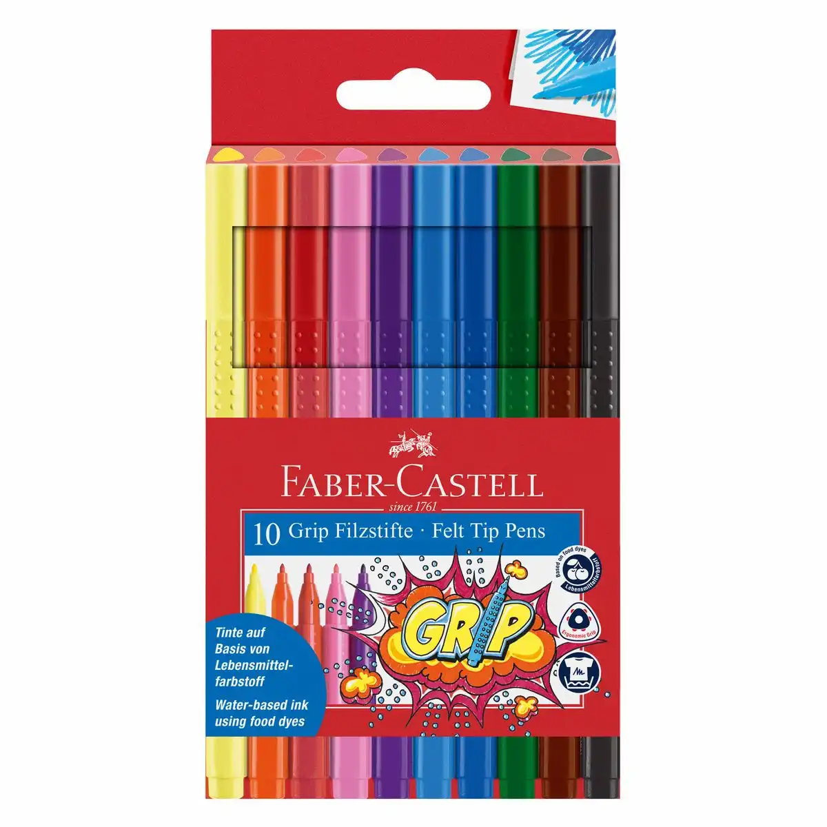 FABER-CASTELL Filzstifte Grip 10 Stück