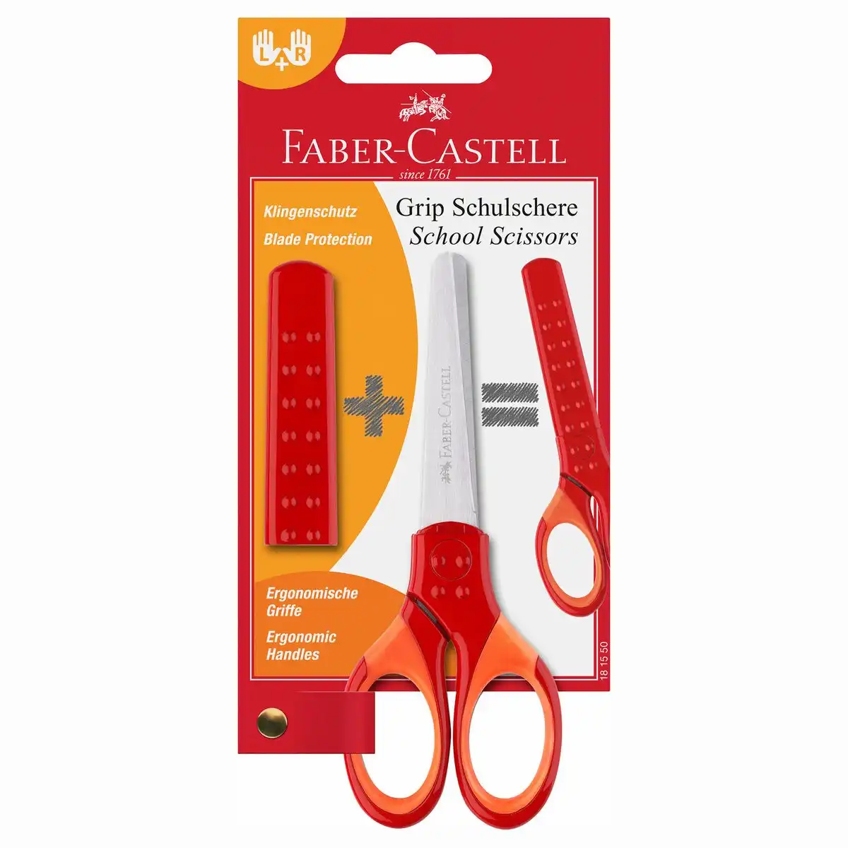FABER-CASTELL Schulschere Grip rot