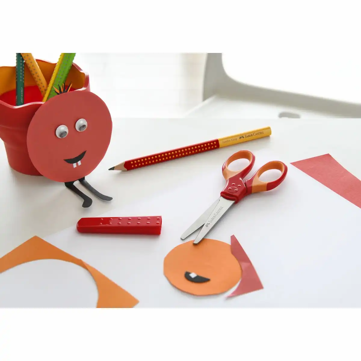 FABER-CASTELL Schulschere Grip rot