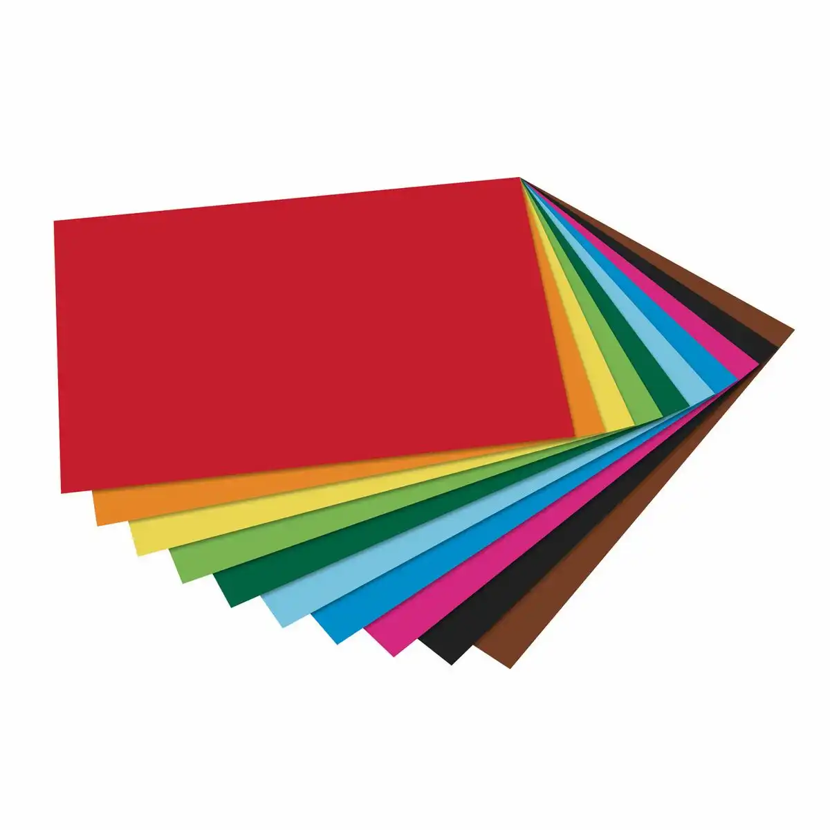 folia Tonzeichenpapier 130g/m² 10 Farben matt DIN A3 10 Blatt