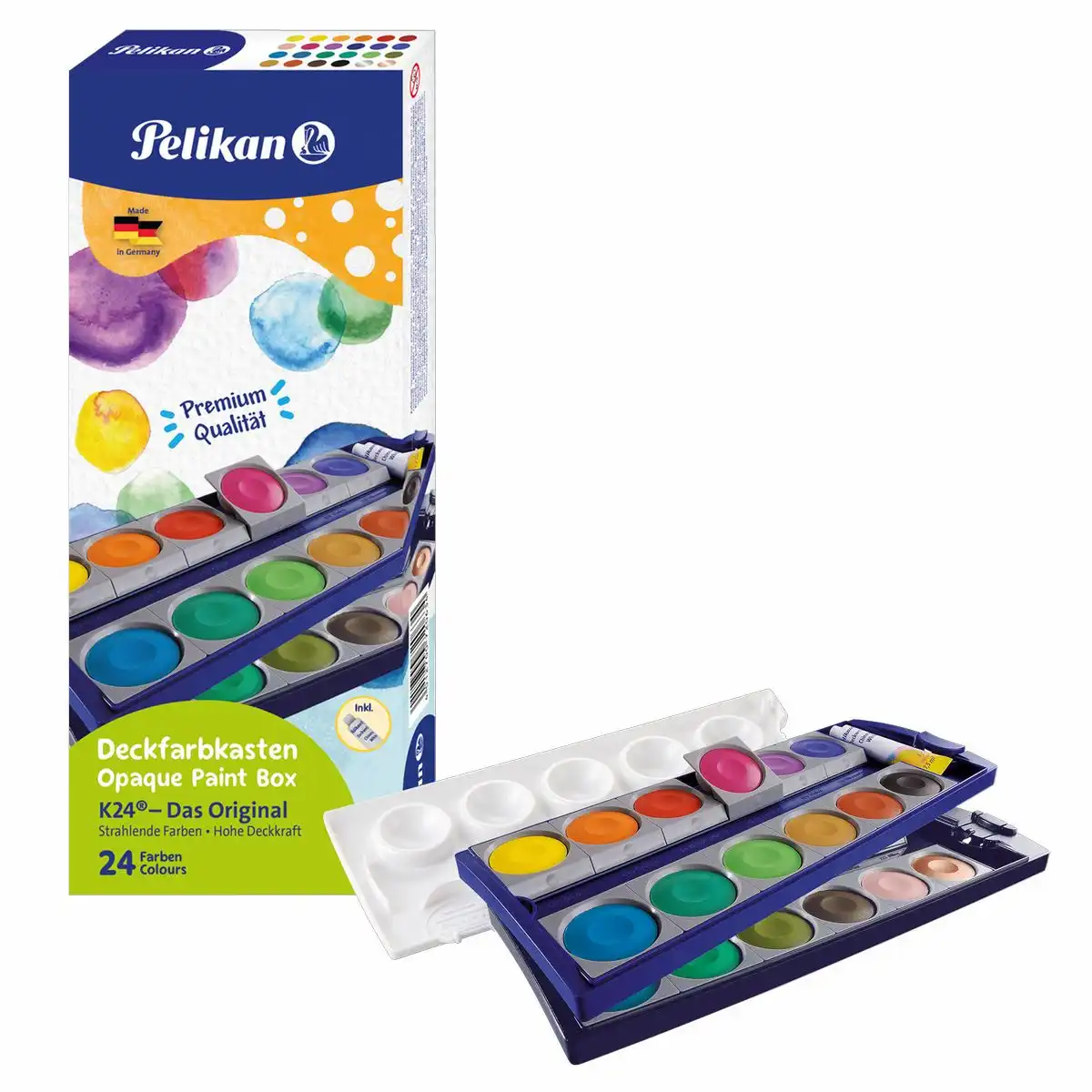 Pelikan Deckfarbkasten 735 K24 24 Farben + 1 Deckweiß
