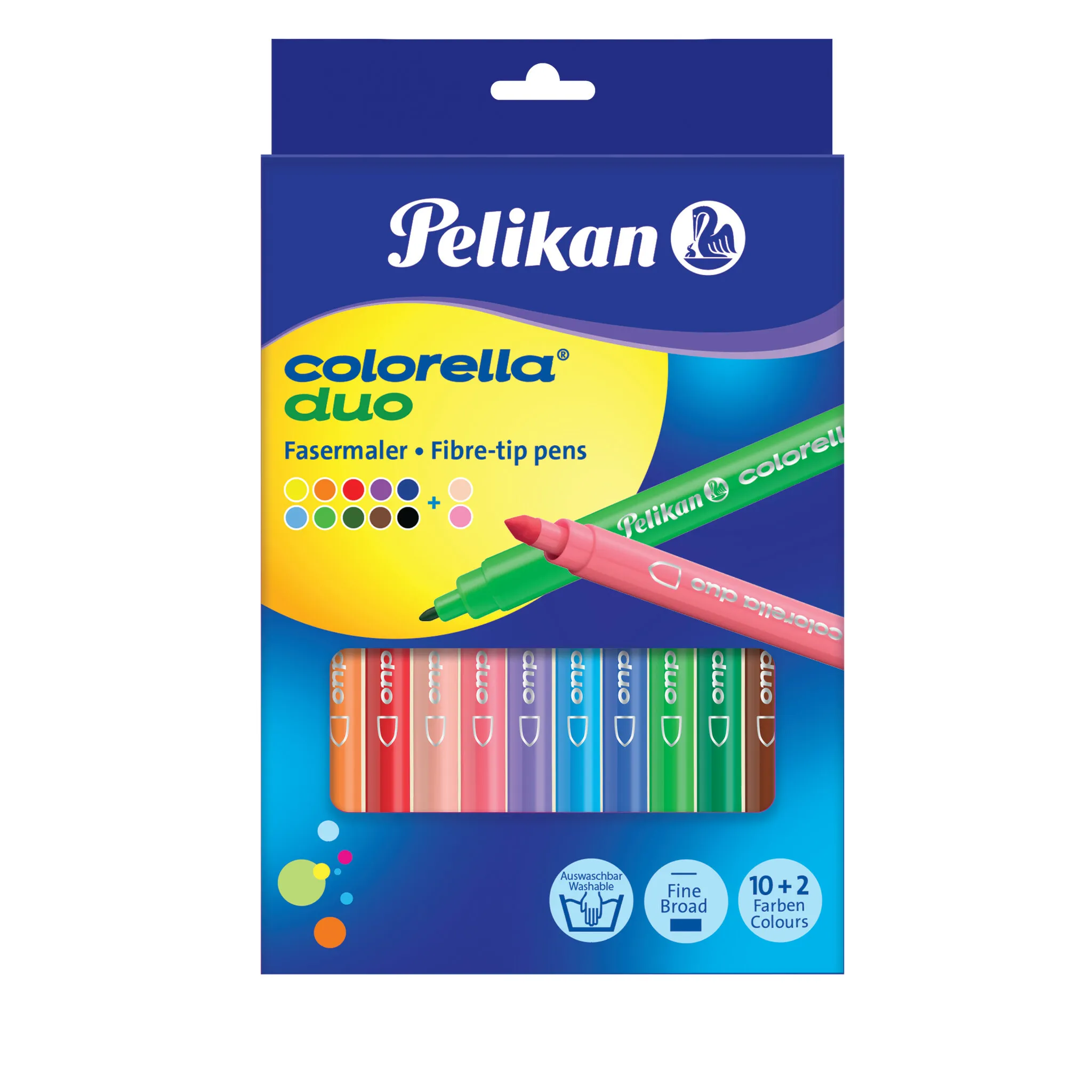 Pelikan Colorella Duo C407 Fasermaler 12 Farben