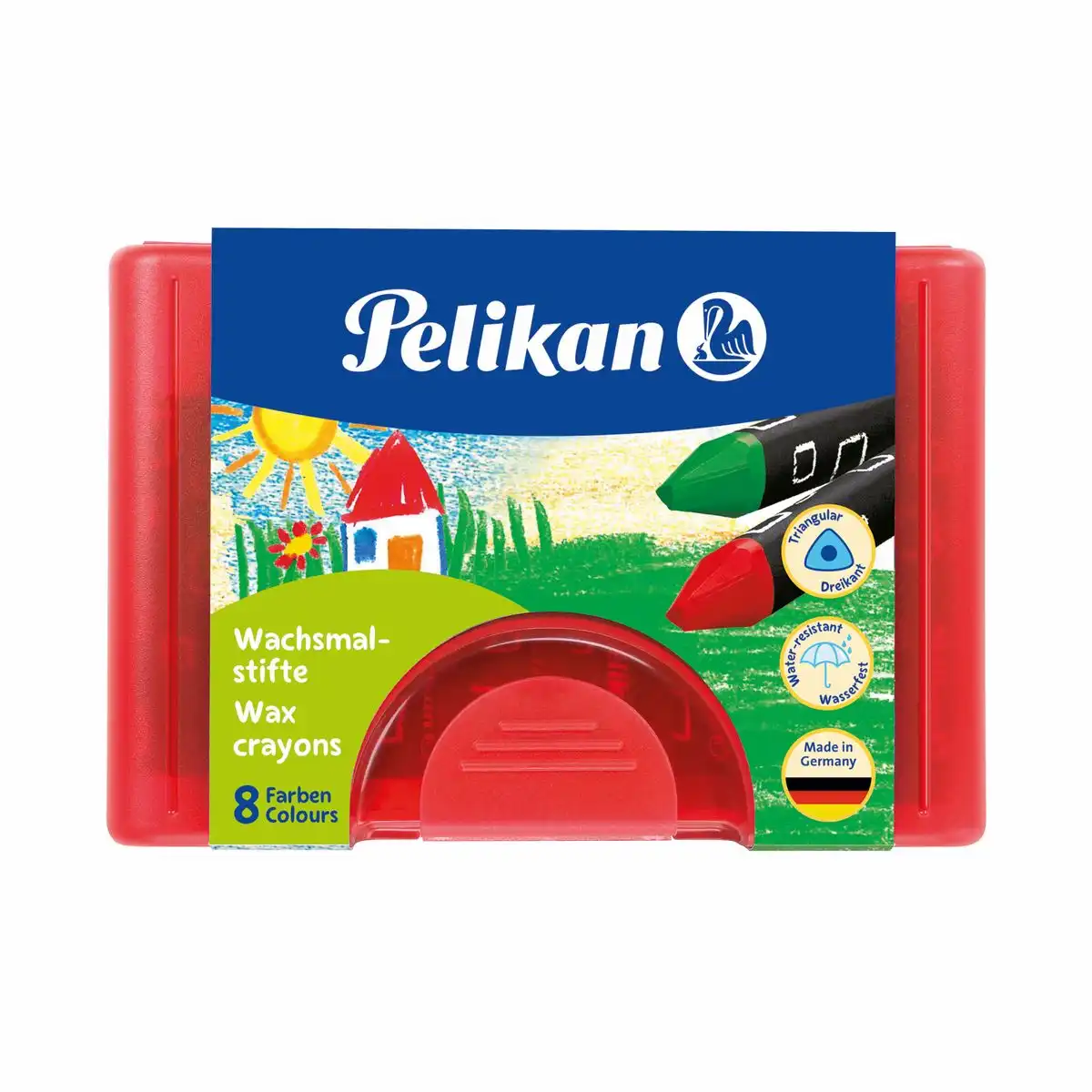 Pelikan Wachsmalstifte dreikant in Papierhülse
