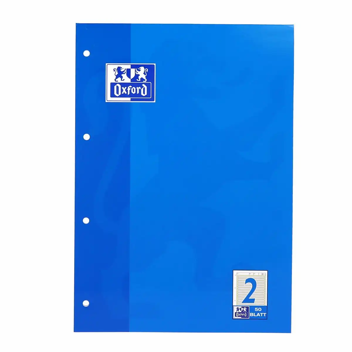 Oxford Arbeitsblock Lineatur 2 liniert 50 Blatt DIN A4