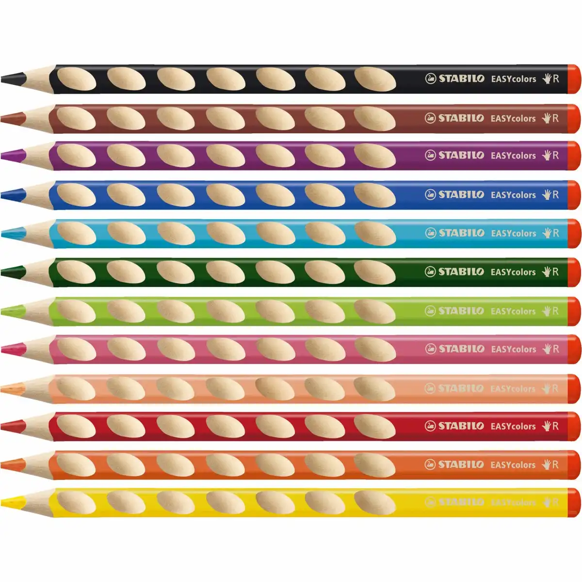 STABILO Buntstifte EASYcolors RH 17,5cm 12 Stück Kartonetui
