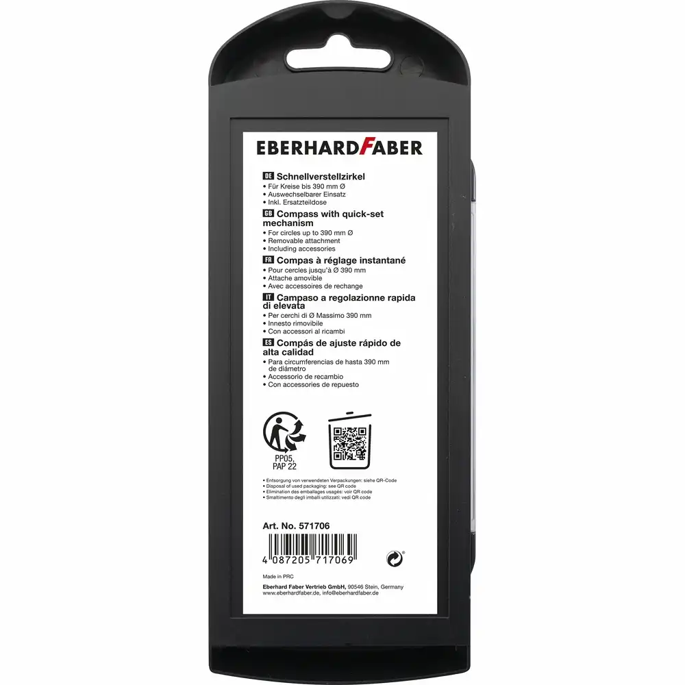 EBERHARD FABER Schnellverstellzirkel schwarz/weiß