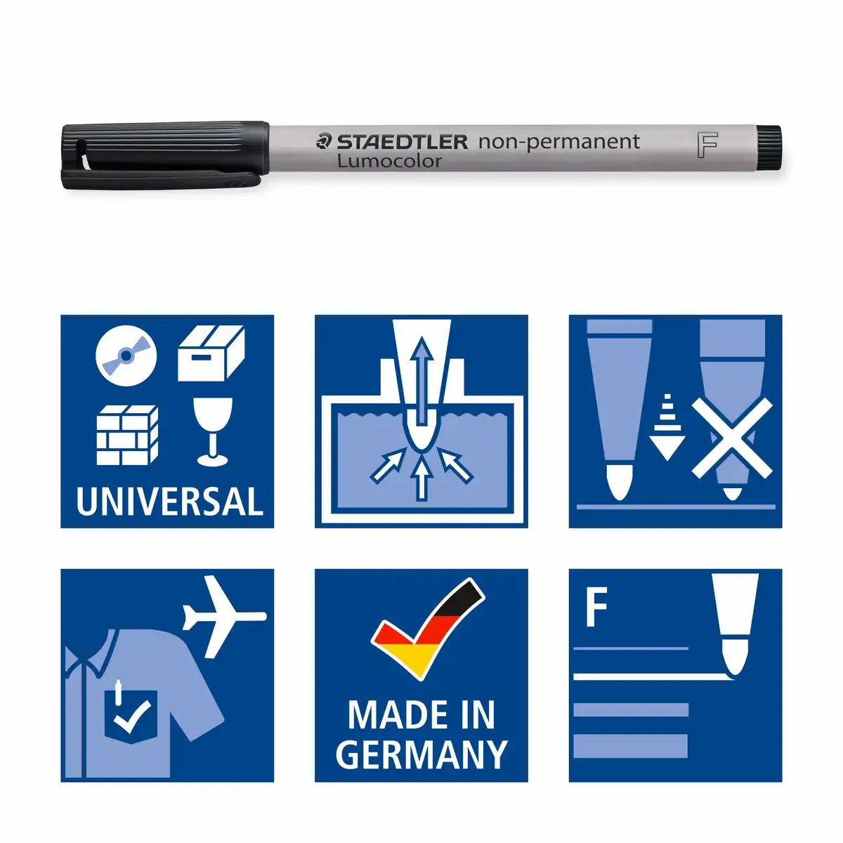 STAEDTLER Lumocolor Folienstift non-permanent F schwarz