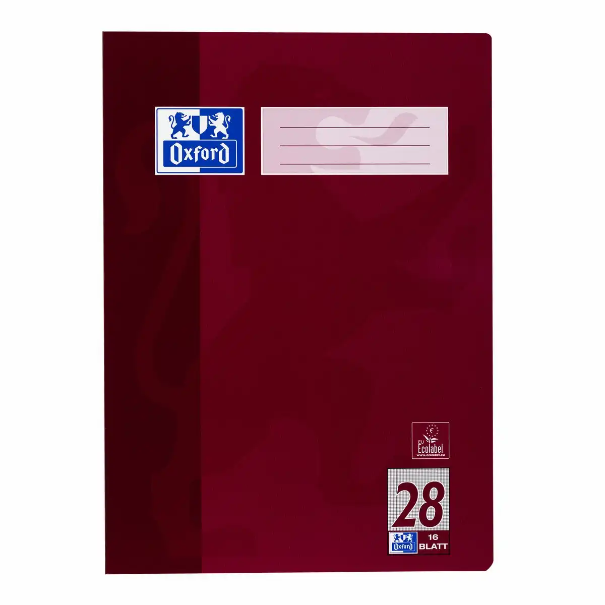 Oxford Schulheft Lineatur 28 kariert mit Doppelrand 16 Blatt DIN A4