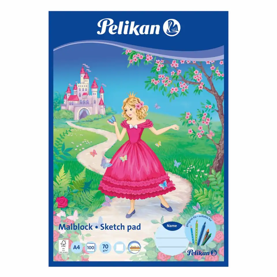 Pelikan Malblock Fee und Pirat DIN A4 100 Blatt, 1 Stück, nicht wählbar