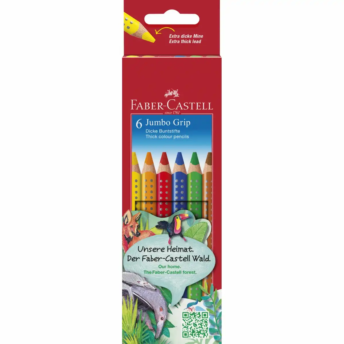 FABER-CASTELL Buntstifte Jumbo Grip 6 Stück