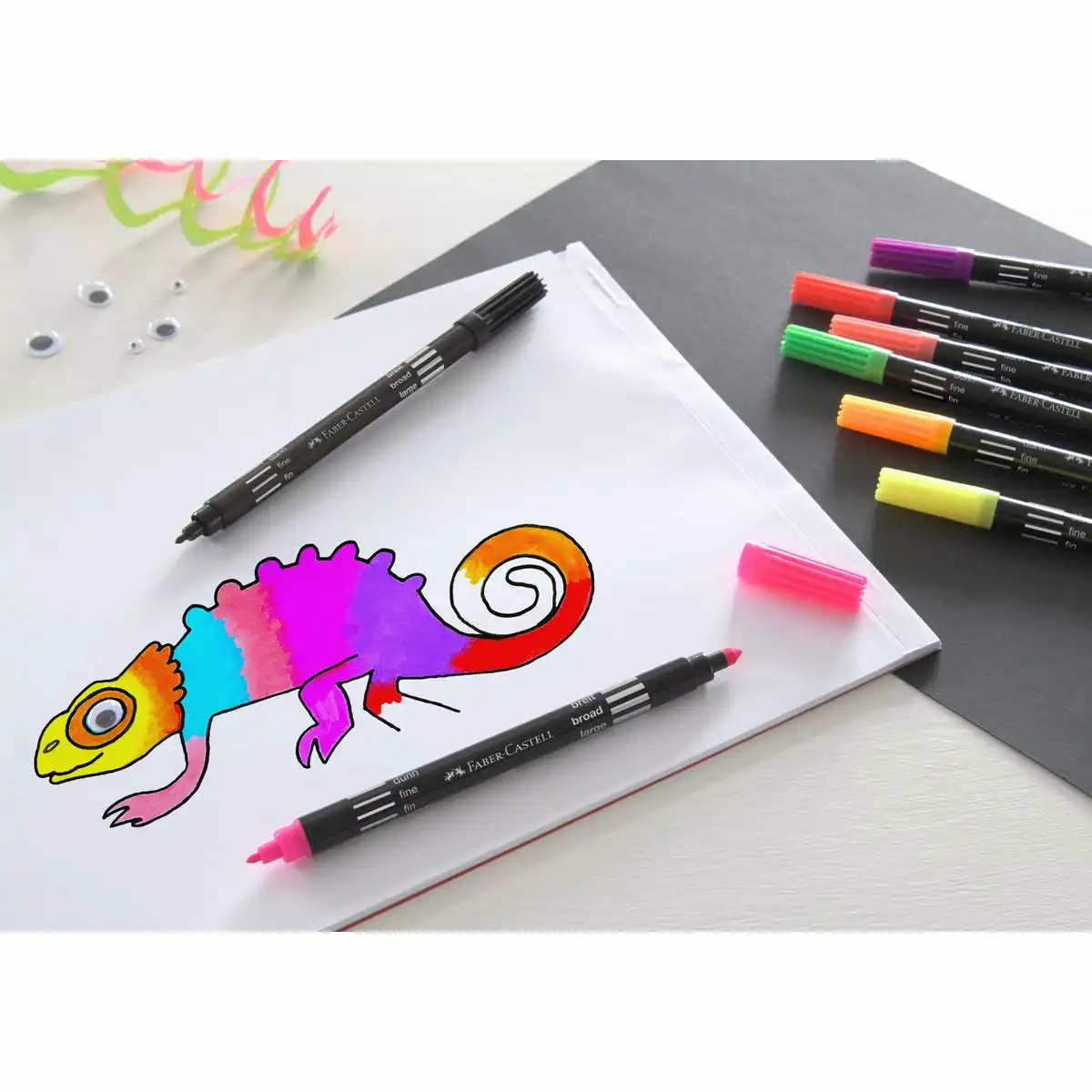 FABER-CASTELL Filzstifte Doppelfasermaler 10 Stück Kartonetui