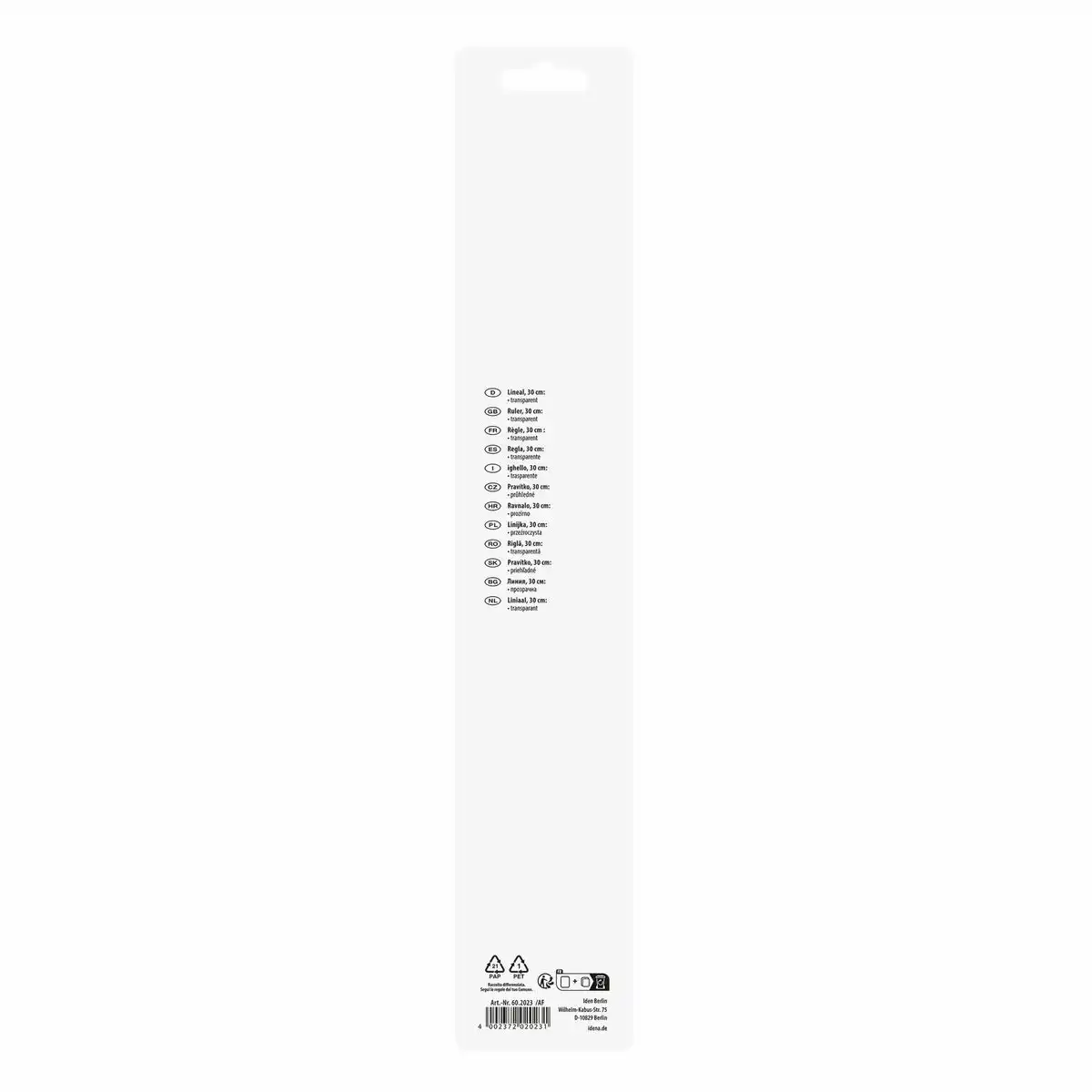 Idena Lineal transparent 30cm Blister