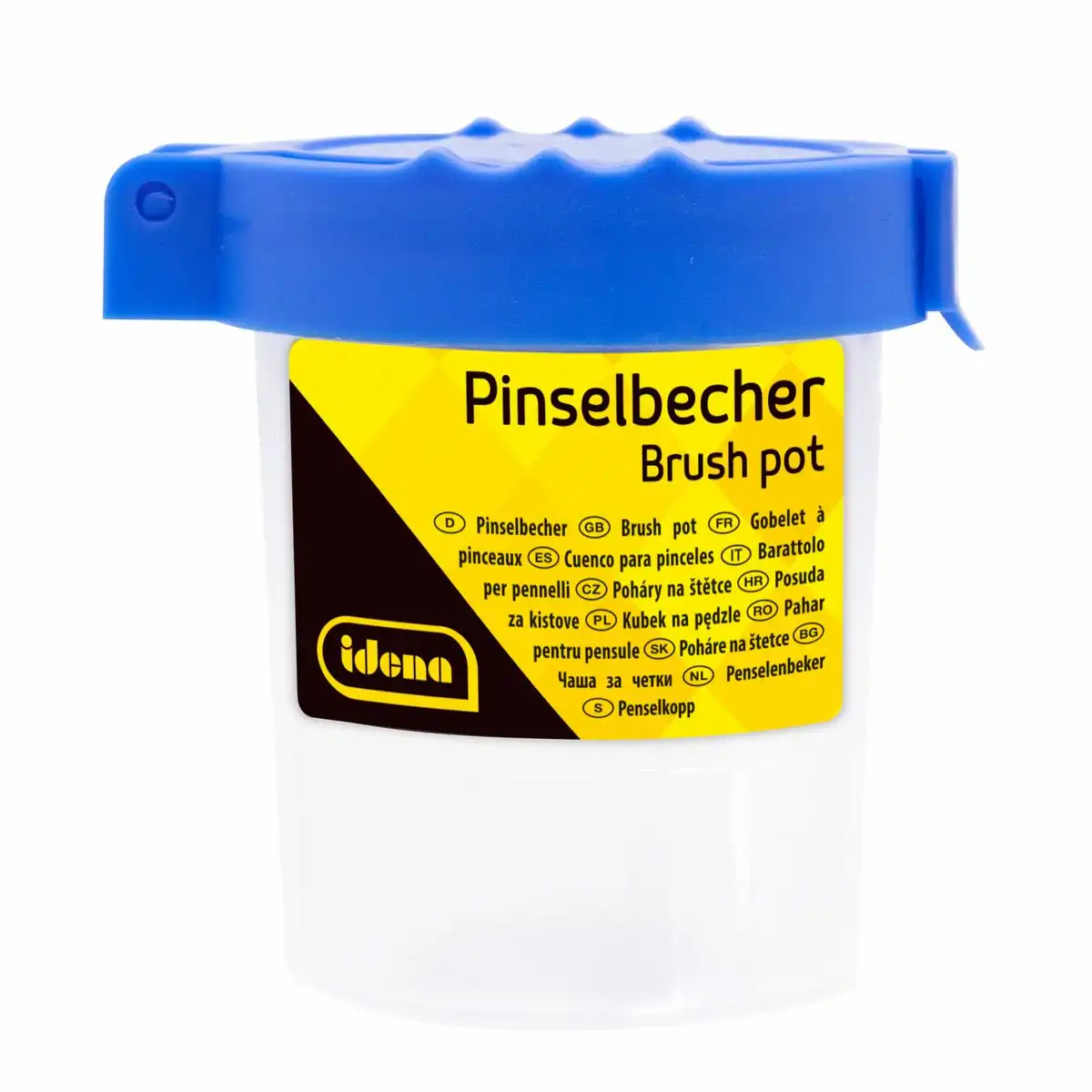 Idena Pinselbecher / Malbecher aus Kunststoff mit Deckel