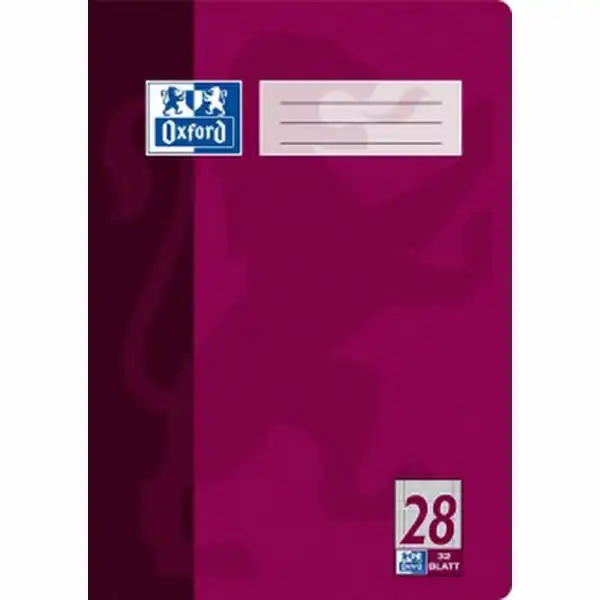 Oxford Schulheft Lineatur 28 kariert mit Doppelrand 32 Blatt DIN A4