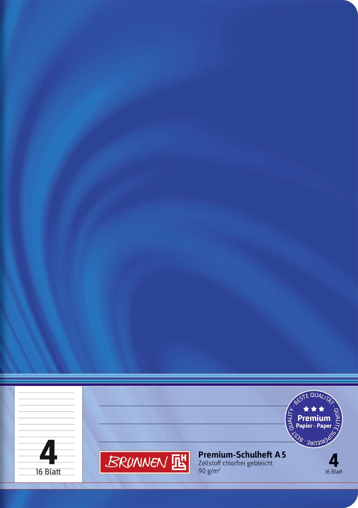 BRUNNEN Schulheft DIN A5 Lineatur 4, 16 Blatt