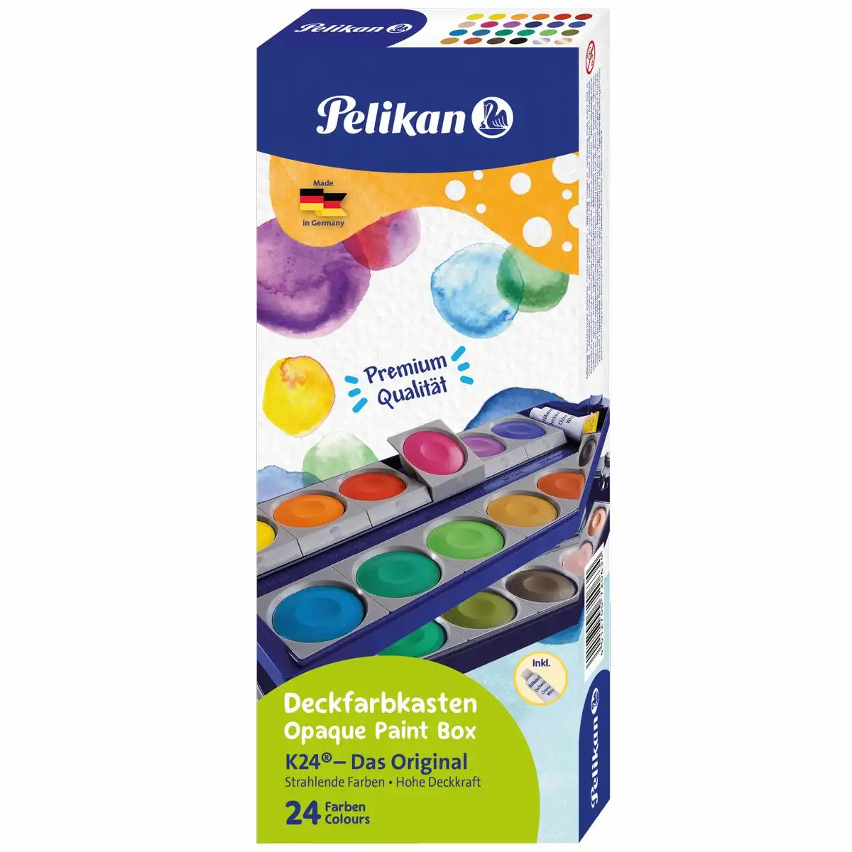 Pelikan Deckfarbkasten 735 K24 24 Farben + 1 Deckweiß