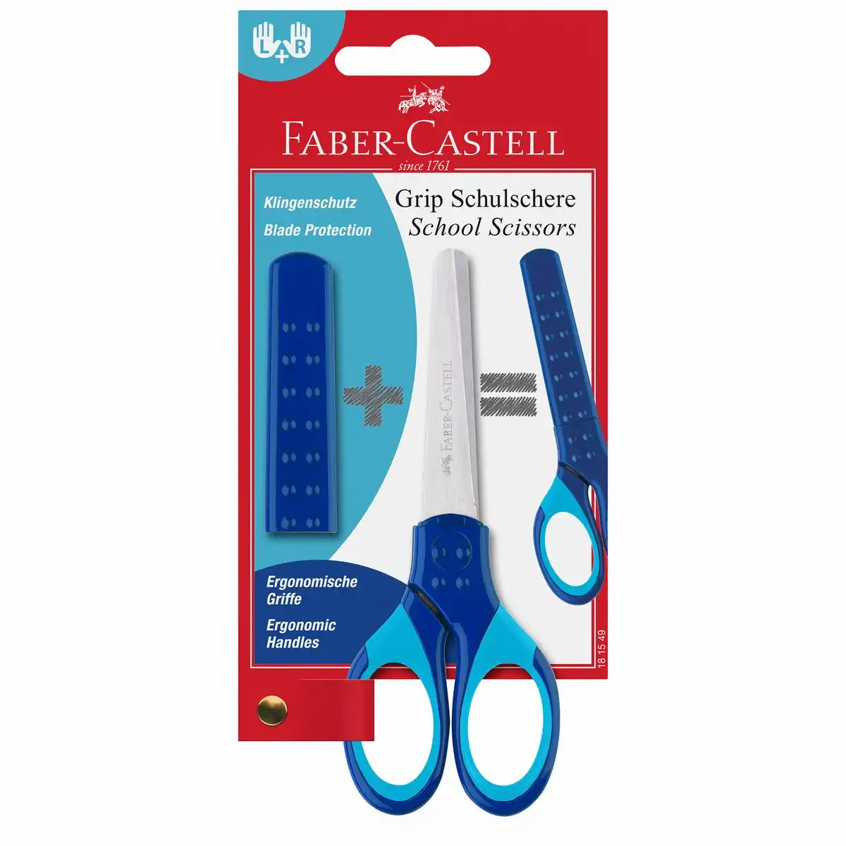 FABER-CASTELL Schulschere Grip blau
