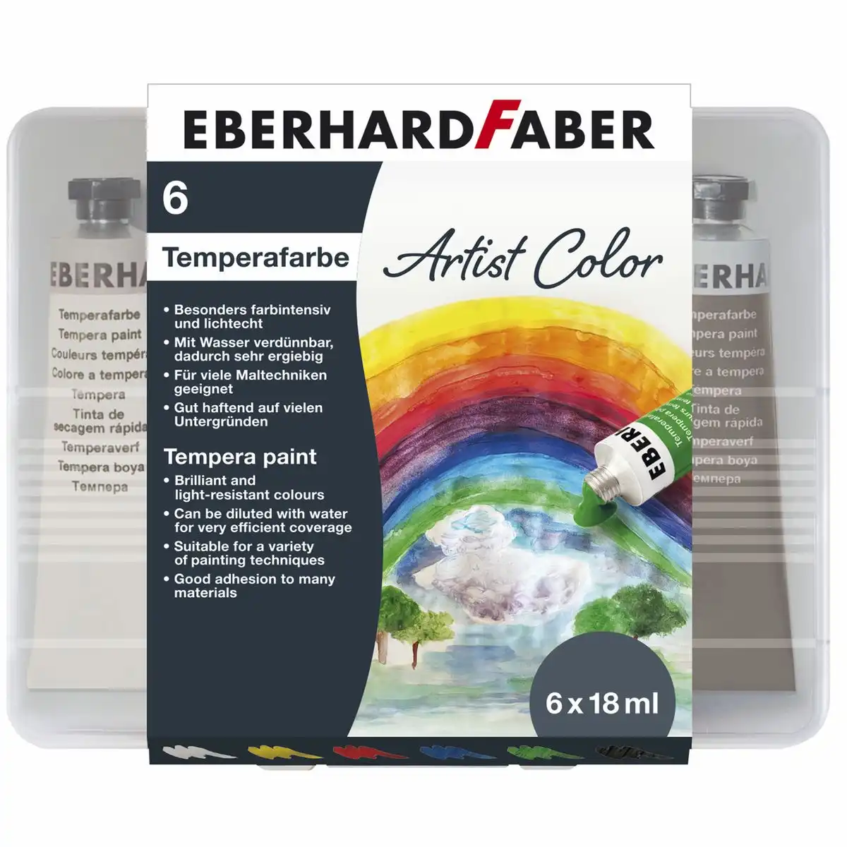 EBERHARD FABER Temperafarben 6 Farben zu 18ml