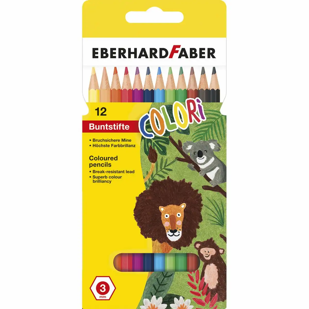 EBERHARD FABER Buntstifte Colori hexagonal mehrfarbig 12 Farben