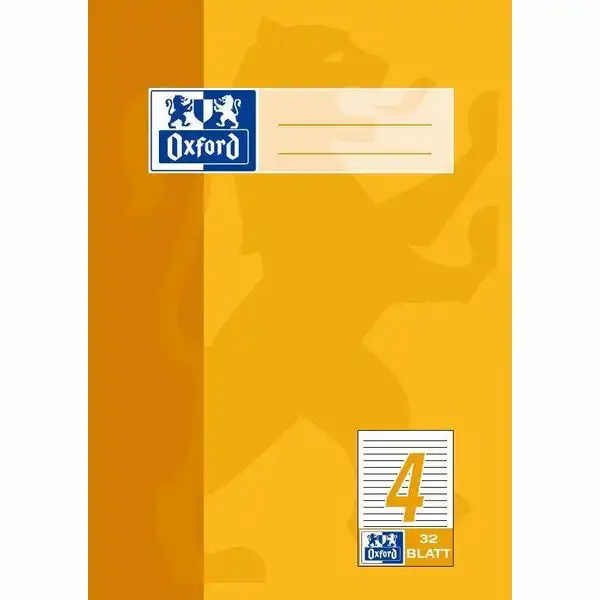 Oxford Schulheft Lineatur 4 liniert 32 Blatt DIN A5