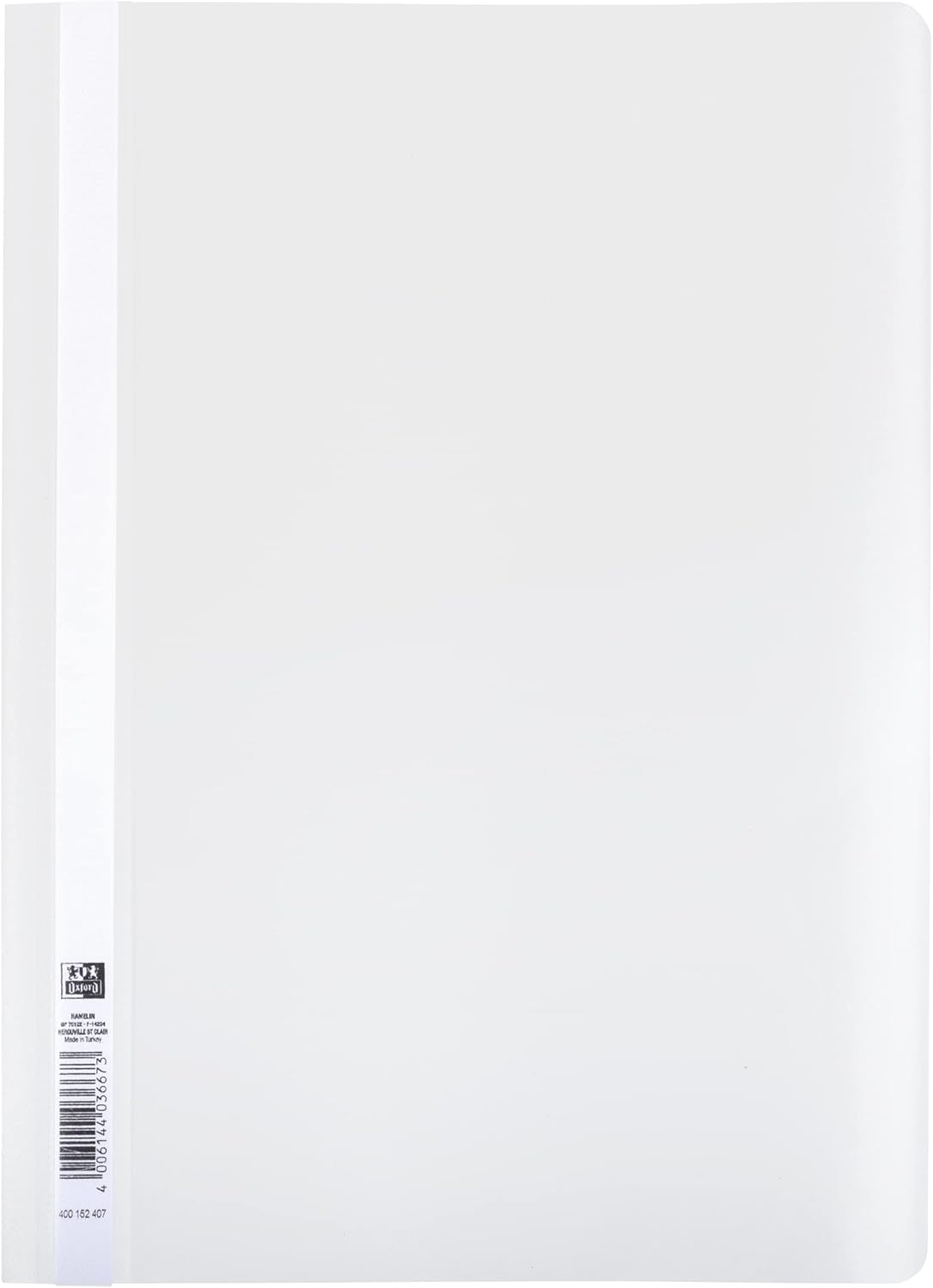 Oxford Schnellhefter PP, weiß, A4