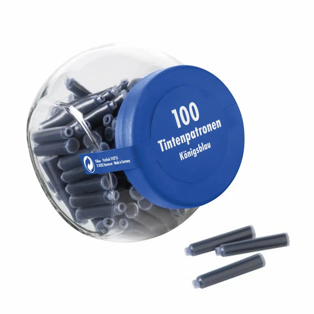 Pelikan Tintenpatronen im Glas königsblau 100 Stück