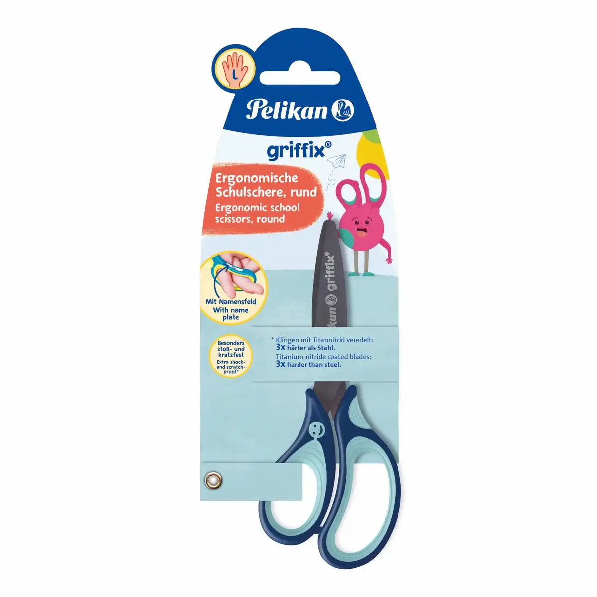 Pelikan Schulschere griffix LH SC1BLR rund blau