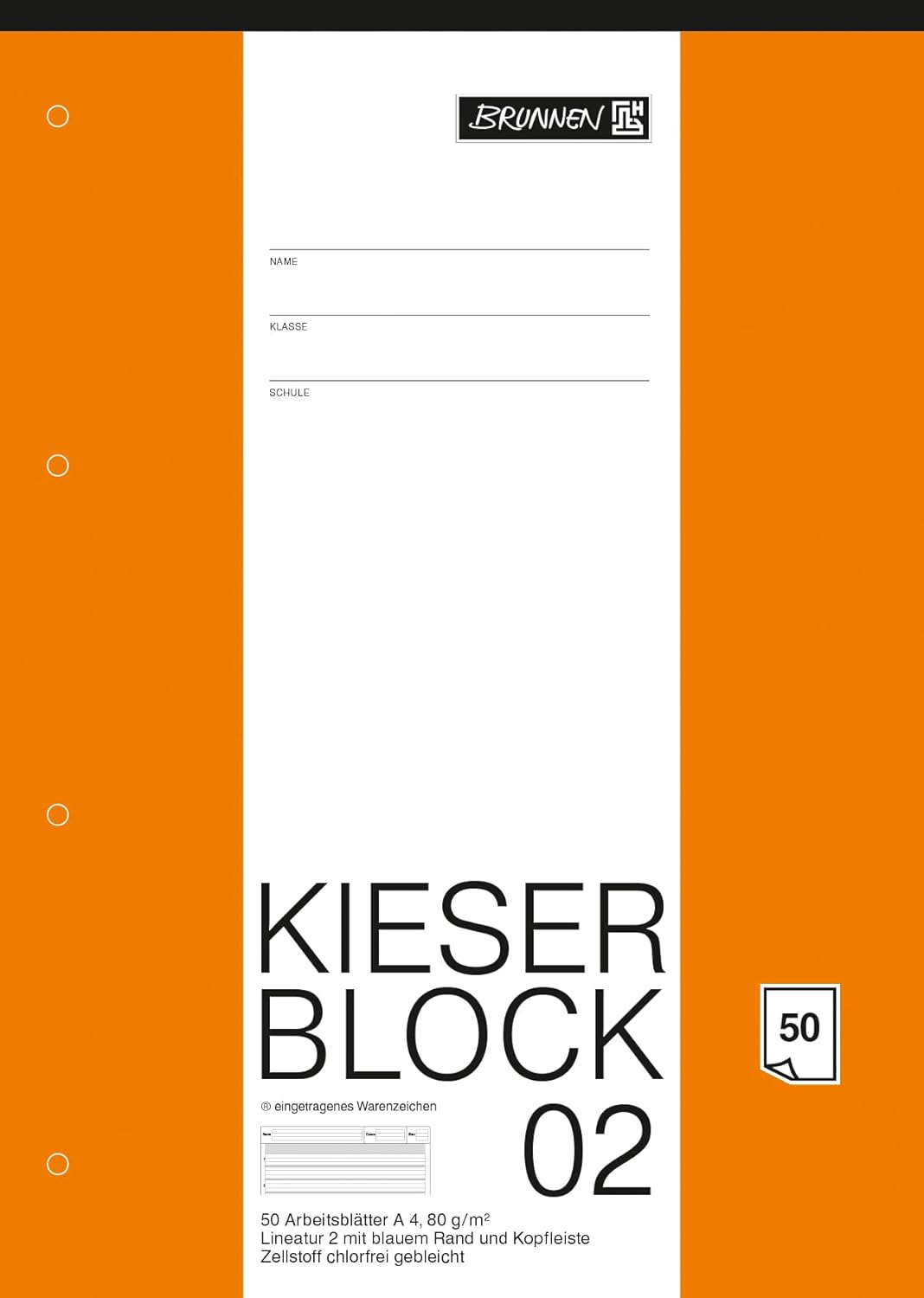 KIESER-Block Lineatur 2