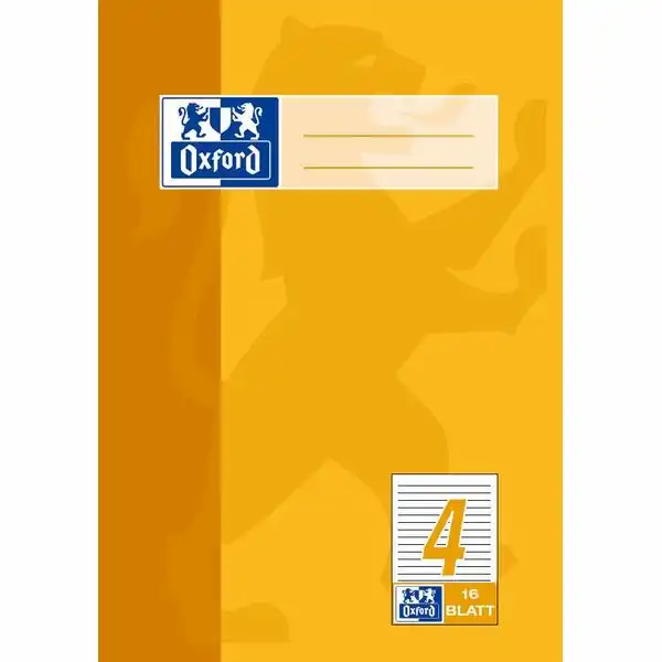 Oxford Schulheft Lineatur 4 liniert 16 Blatt DIN A5