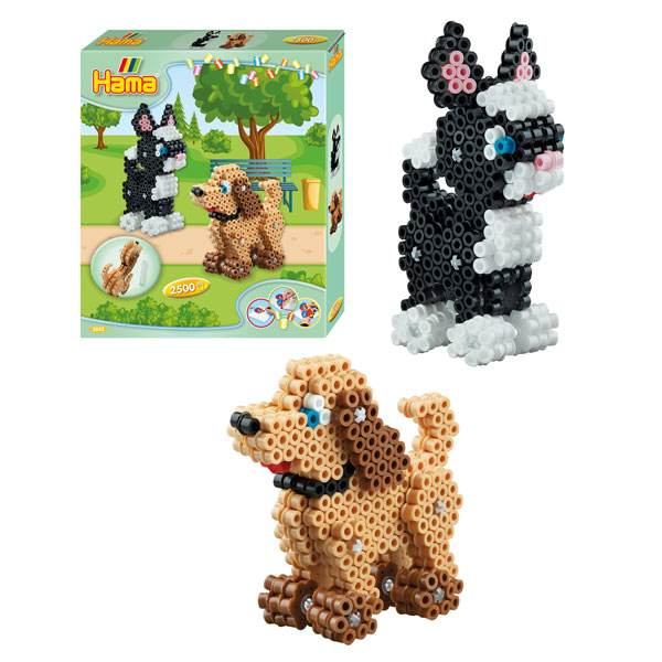 Bügelperlen Hama Perlen-Set 3D Hund & Katze kaufen ✓