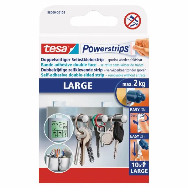 tesa Powerstrips 2kg Haltekraft pro Strip 10 Stück