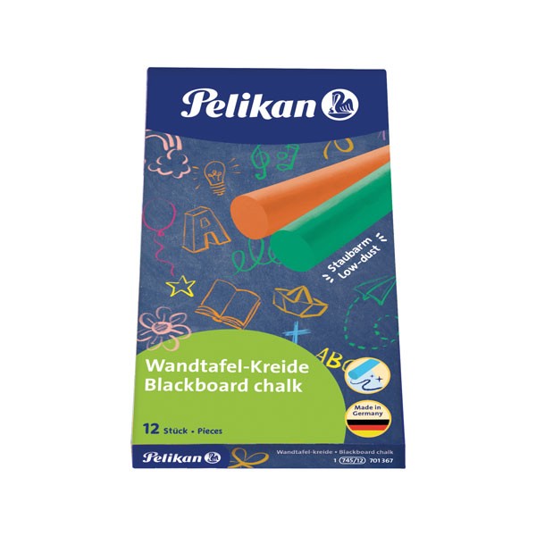 Pelikan Wandtafel-Kreide farbig 12er Packung