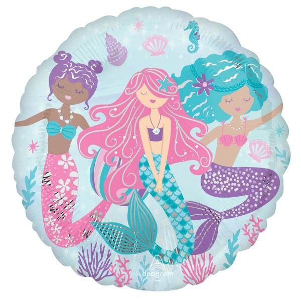 Amscan Mermaid Folienballon rund