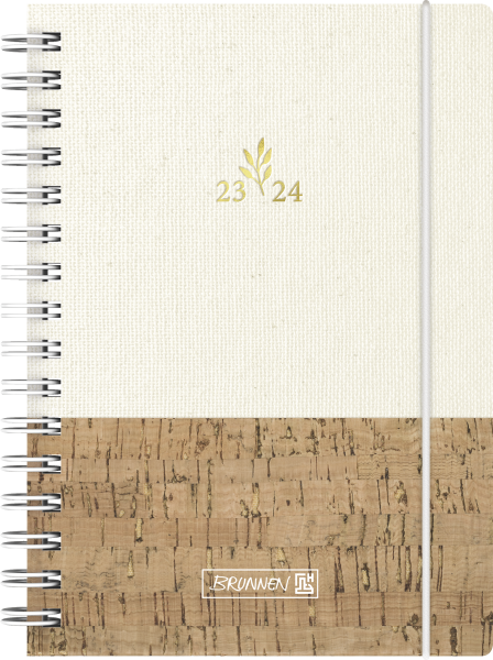 Brunnen Schülerkalender 2023/24 A5 Textil 2S/1W Neutral