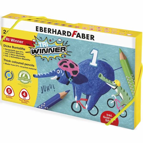 EBERHARD FABER TRI WINNER Buntstifte dick / Jumbo / dreikant - 24er **