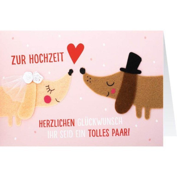 Sheepworld Glückwunschkarte Filzkarte Zur Hochzeit