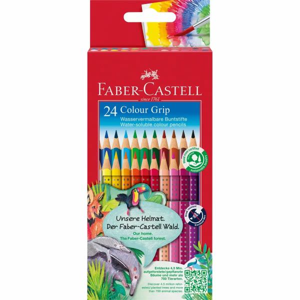 FABER-CASTELL Buntstifte Colour Grip 24 Stück Kartonetui