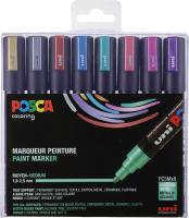 POSCA Mittelfeine Rundspitze  Metallic, 8er Etui