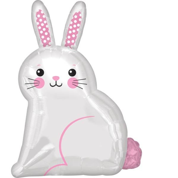 Amscan White Satin Bunny Folienballon