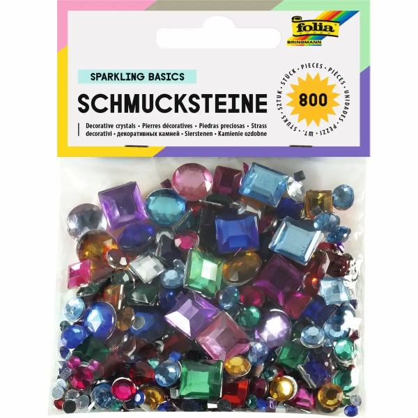 folia Schmucksteine Sparkling Basics 800 Stück