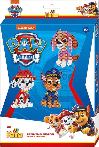 Hama 7966 Bügelperlen Paw Patrol, kleines Geschenkset mit ca. 2000 Midi-Perlen